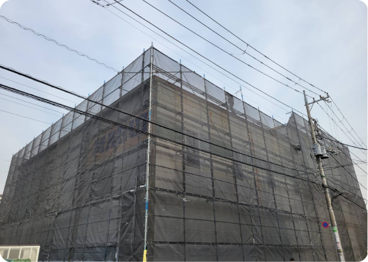 藤沢市宮原の足場施工例